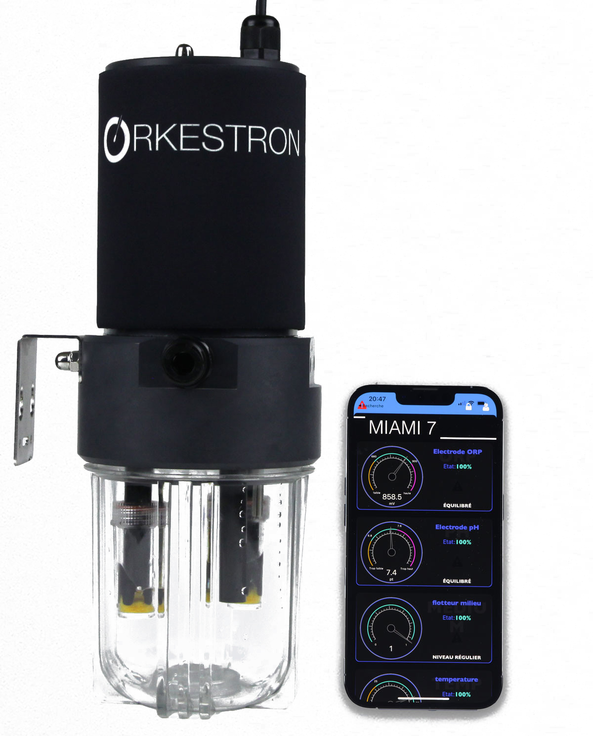 Analyseur piscine et spa, avec chambre et sondes, cablé et testé